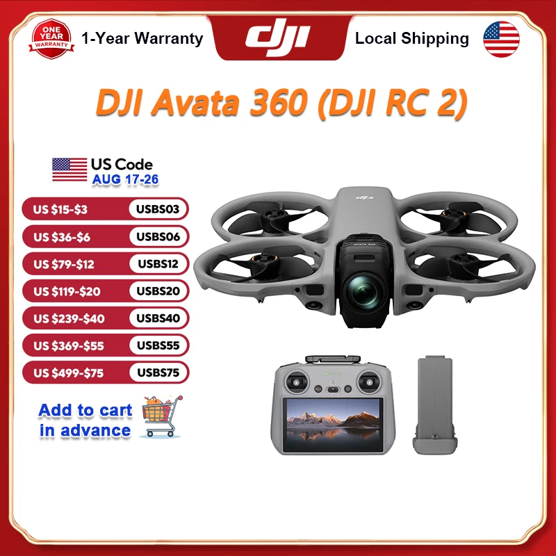 Drone Rc Plegable - DJI Avata 360 (RC 2) Drones