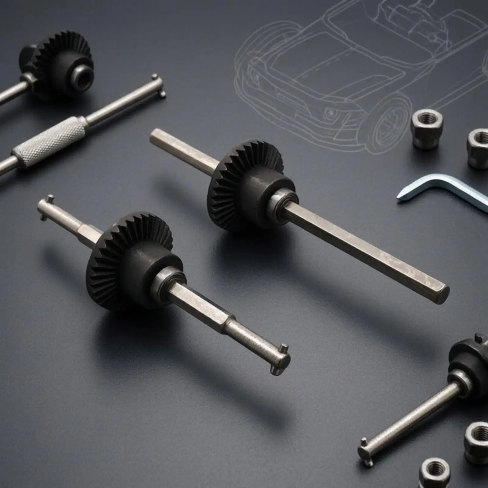 Heavy Duty RC Car Drivetrain Parts with 34T Gears for ZP1007 ZP1008 ZP1009 ZP1010