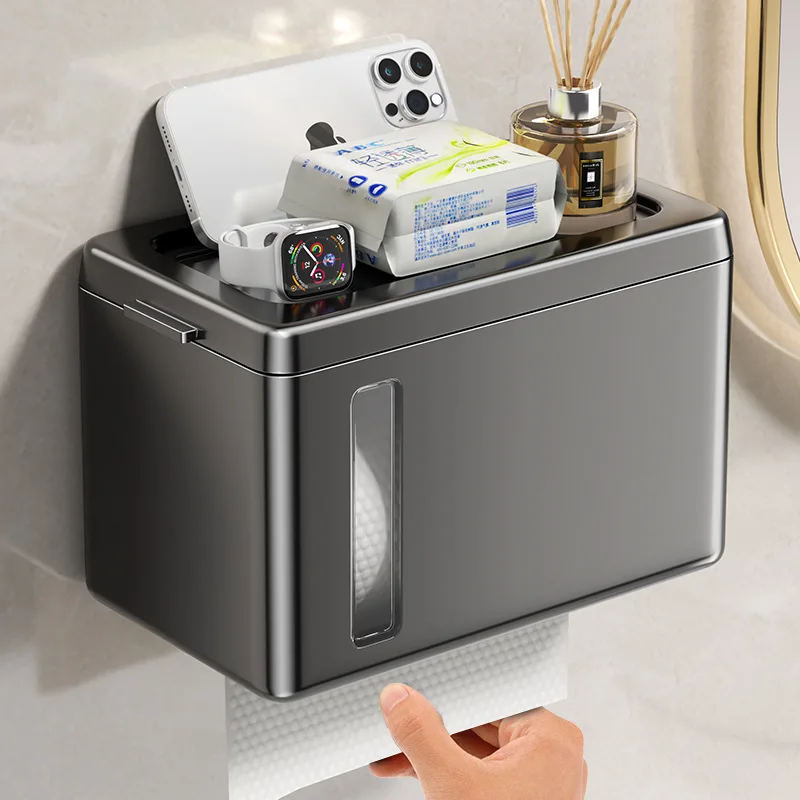 Bathroom Accessories Paper Towel Dispenser Wall Tissue Dispenser Paper Towel Holder Punch Free Towel Dispenser for Toilet