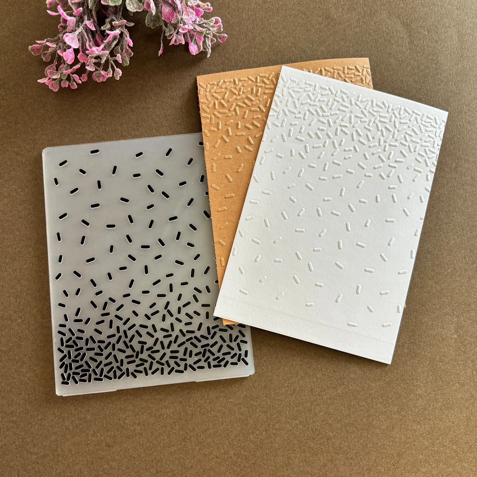 One piece set, ideas, watercolor background, abstract background pattern embossed folder, used for making cards, DIY plastic col