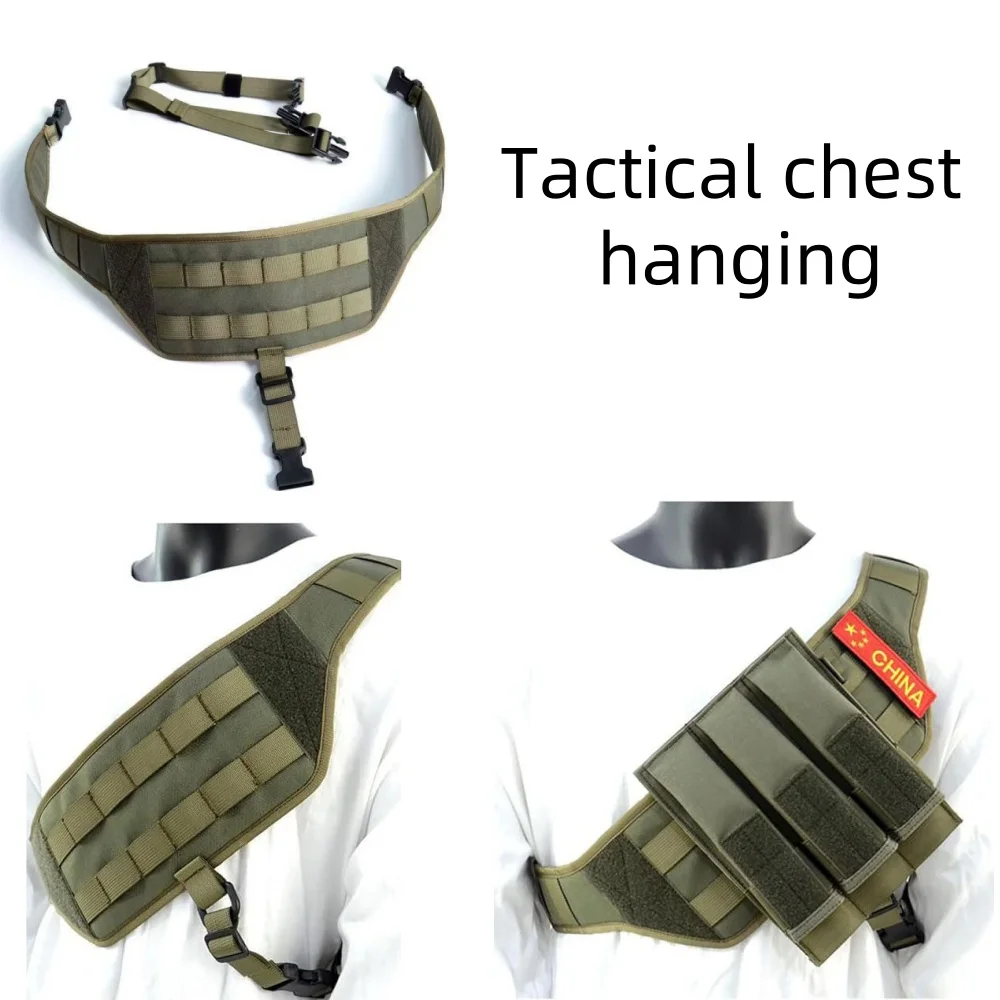 

Легкий дышащий тактический нагрудный нейлон для улицы, универсальный левый и правый плечо, простой дизайн, для простого использования