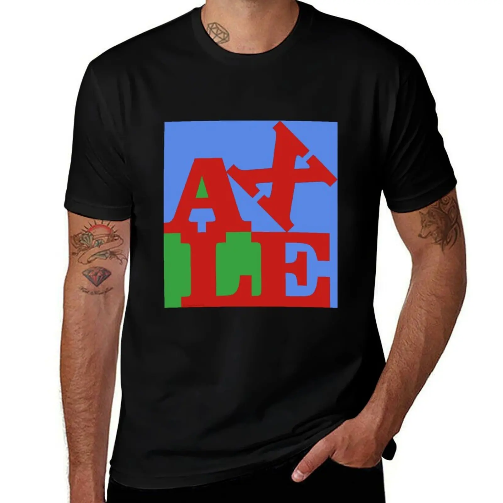 Axle NYC Modern Art T-Shirt cotton tshirt 100% man t shirt luxury T-Shirt