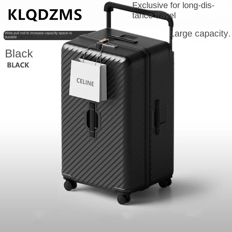 KLQDZMS-Valise à roulettes à capacité respirante, style chariot robuste et durable, sac de voyage, valise 22 ", 24", 26 ", 28", 30"