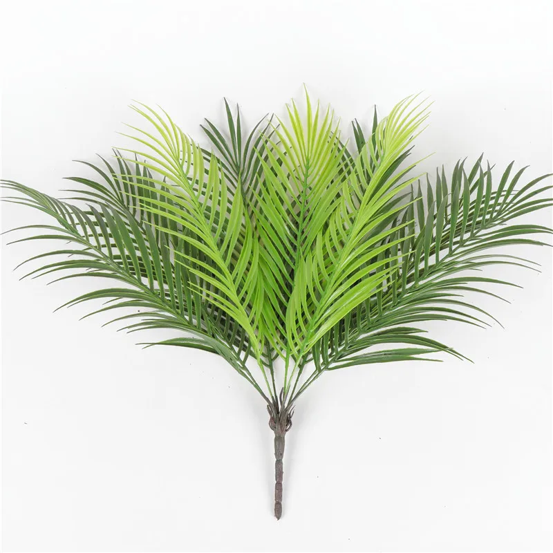 52cm 9Leaves Artificial Tropical Plants Fake Palm Plant Branch Green Leaves For Home Garden Office  Jungle Carnival Decoration