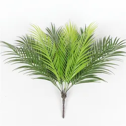 52cm 9Leaves Artificial Tropical Plants Fake Palm Plant Branch Green Leaves For Home Garden Office  Jungle Carnival Decoration
