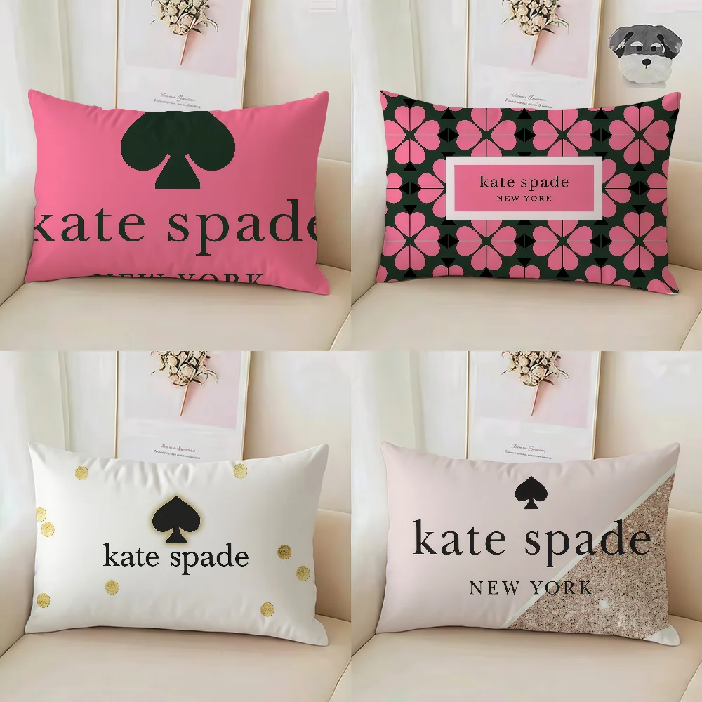 Funda de cojín a la moda, funda de almohada rectangular para sofá, cojín kate S-Spade, decoración para el hogar, regalo para niños