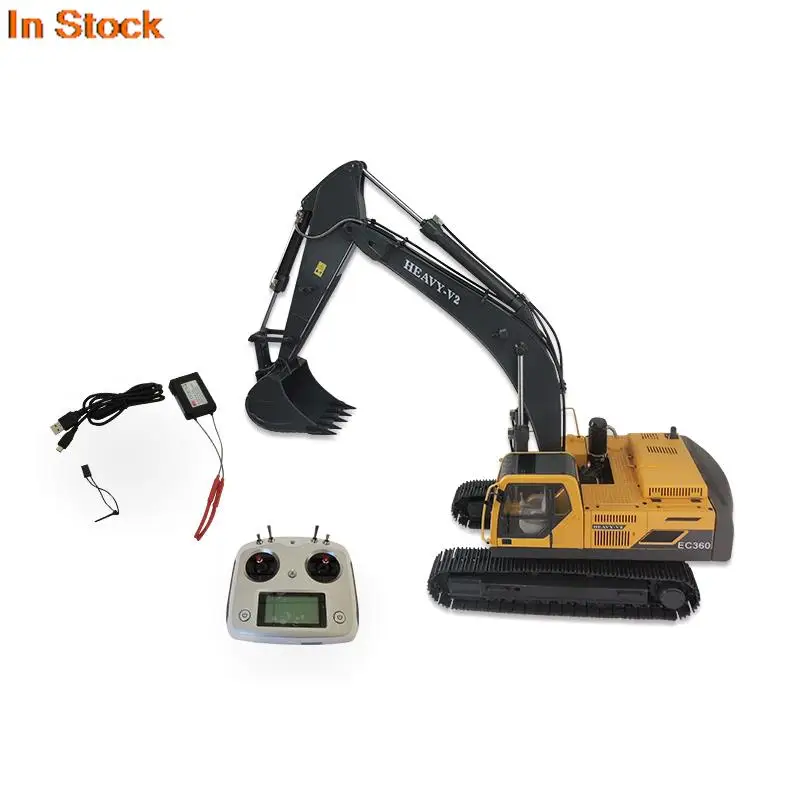 In Stock 1/14 Boys Toys JDMODEL RC Hydraulic Metal V2 Excavator 360L Assembled W/ Buckets Light I6S Valve Pump ESC Oil Cylinder