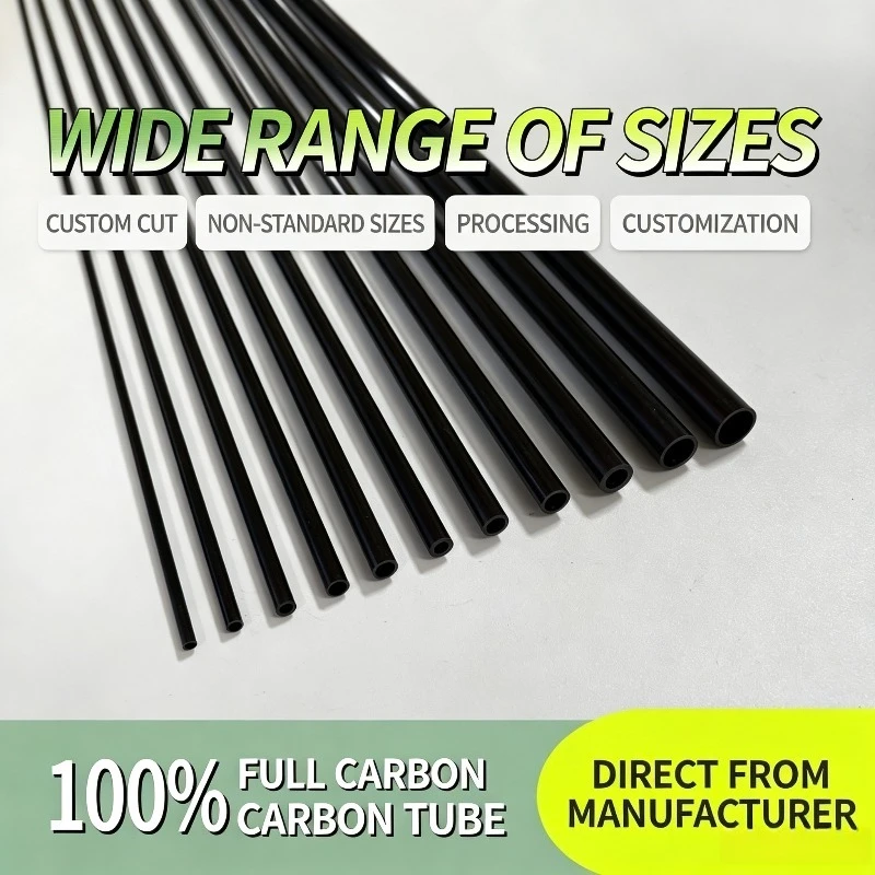 Positive Tolerance Full Carbon Tube Heat Resistant Conductive Custom Pipe for RC Drone Model