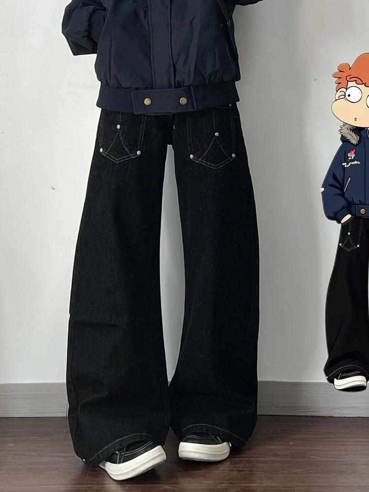 

Мужские зимние джинсы Cleanfit Black Original Denim: американские, стильные, премиум-класса, с эффектом туркисового цвета и потертостей.