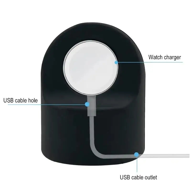 Charger Stand For Apple Watch Series 11 10 9 8 Ultra 7 6 5 SE Charger Dock Station Silicone Bracket Iwatch Charging Cable Holder image 3