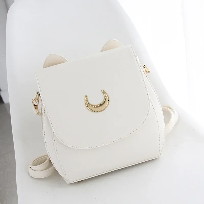 Anime Moon Satchel Luna Cat Dames Maanpatroon Schoudertas Handtas Rugzak PU-leer Messenger Casual Crossbody