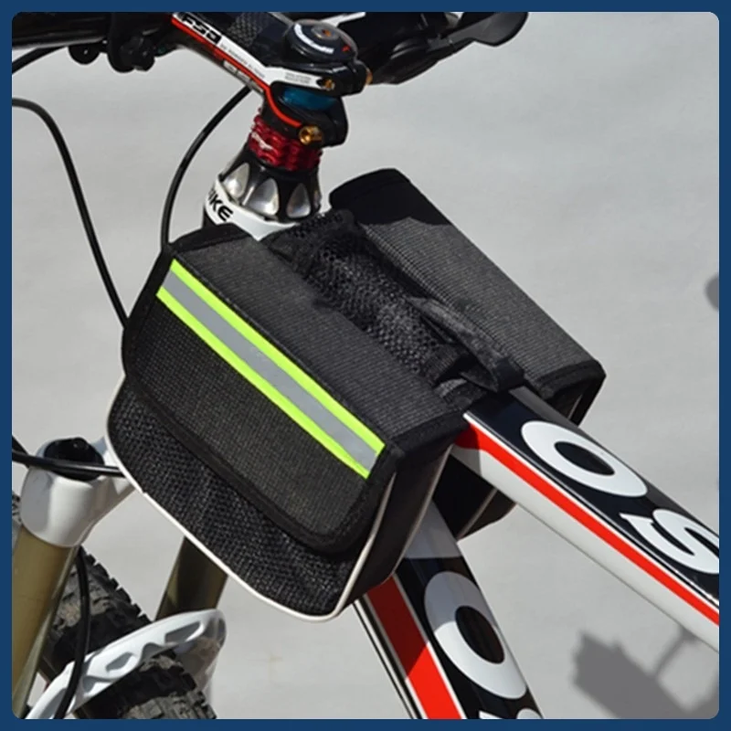 

Велосипедное седло, двойная седельная сумка, верхняя трубка, передняя балка, автомобильная сумка, случайный цвет доставки