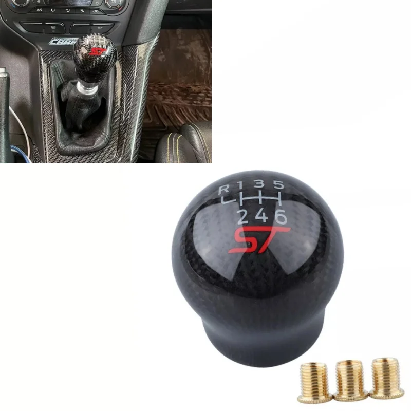 

1pcs Shift Gear Knob Black Gear Carbon Shift Knob For Focus Mk2 Mk3 Mk4 Fiesta Mk7 Mk8 Ecoboost Rs 2.0t Uk Car Interior Part