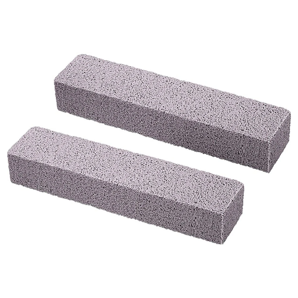 2pcs Pumice Scouring Pad Cleaner Stain Removal For Home Toilet Bowl Cleaning Foamed Glass PP Handle Toilet Brushes