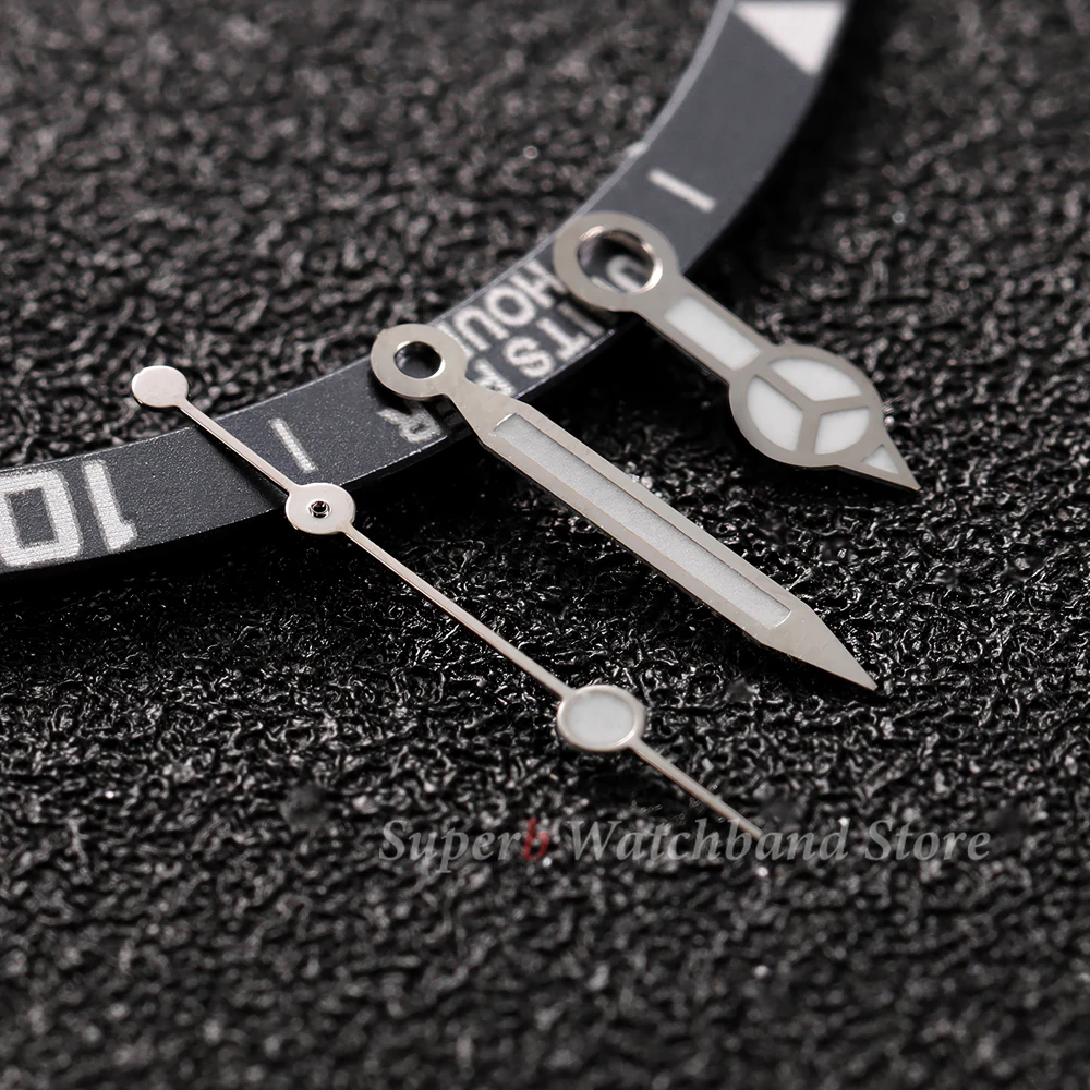 NH35 NH36 مؤشر ساعة يد مصقول 7.75*12*12.5 مللي متر أسود أزرق فضي الأيدي غواص Aiguille الأيدي C3 أزرق أخضر مضيء