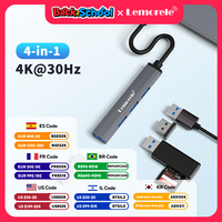 Lemorele USB Hub  USB3.0 OTG 4 Port USB A HUB Multi Splitter Adapter Laptop Accessories For Xiaomi Lenovo Macbook Pro