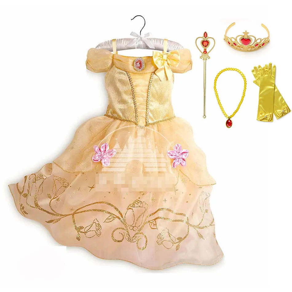 Prinzessin Aschenputtel Rapunzel Kleid Mädchen Geburtstag Fantasie Märchen Cosplay Schönheit Aurora Kostüm Kleinkind Karneval Kleidung