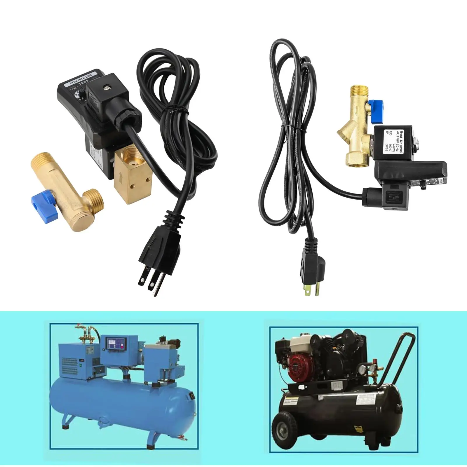 Válvula de drenaje de condensado temporizada automática Válvula de drenaje electrónica confiable 110 V Fácil instalación Eficiente de acción directa bidireccional