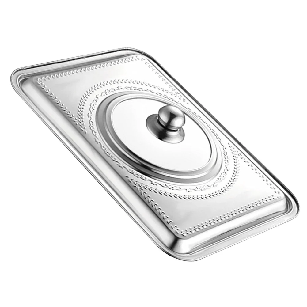 

45x35cm Stainless Steel Rectangular Lid Anti Splatter Pot Cover for Cooking Keep Warm Kitchen Tool Home Restaurant Cookware