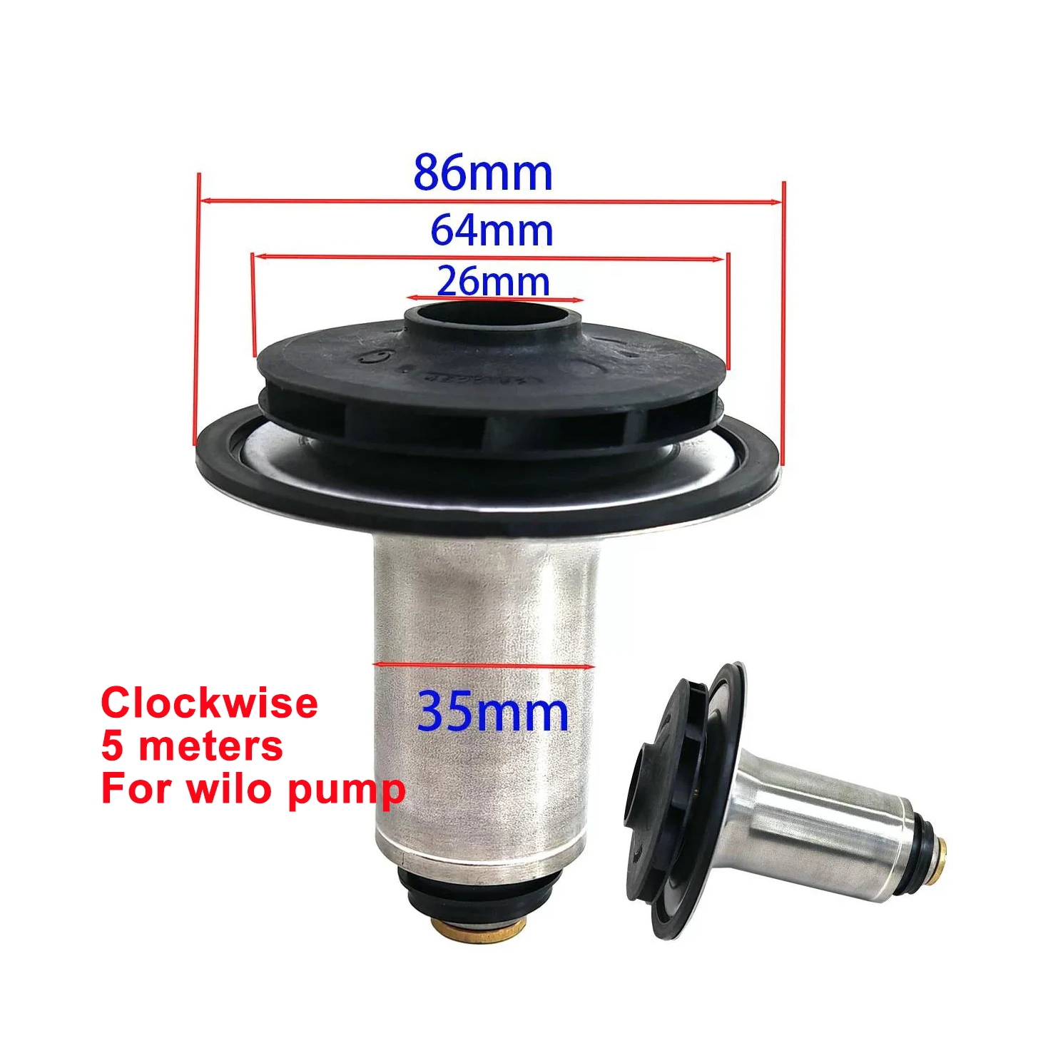 Gas Wall mounted boiler circulation pump rotor wilo pump clockwise rotor diameter 35mm impeller 68mm for Wilo pump