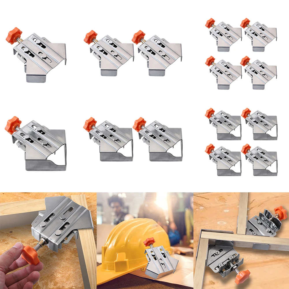 

1/2/4pcs 90 Degree Fixing Clips Stainless Steel Quick Positioning Clamp Right Angle Splicing Quick Clamp for Wood Panel Splicing