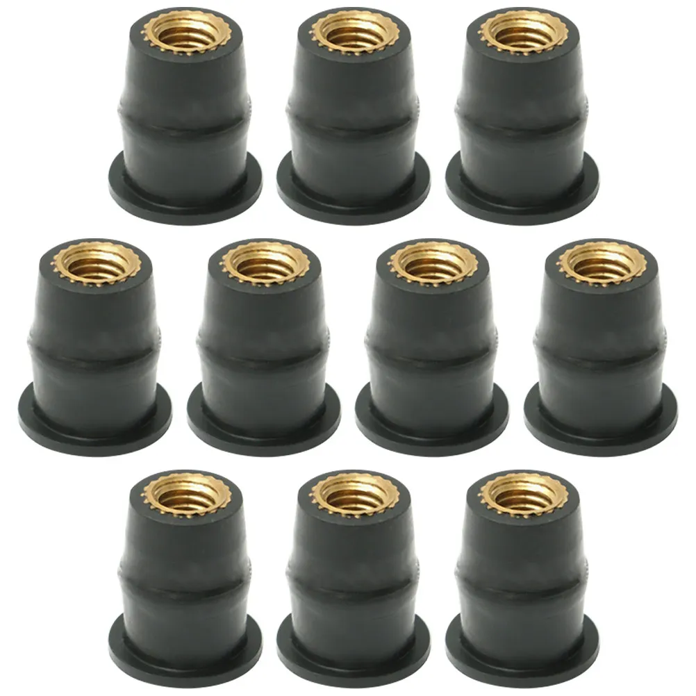 

10Pcs M5 Metric Well Nuts Sturdy Motorcycle Windscreen Nuts Cost Effective Windshield Nut Replacement for Motorcycle Accessories