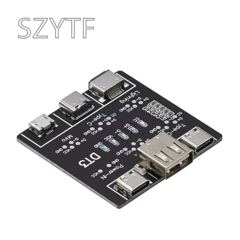 DT3 Carte de détection de câble de données Testeur de câble USB Pour iOS Android Type-C Court-Circuit On-Off Commutation Test Board Outil