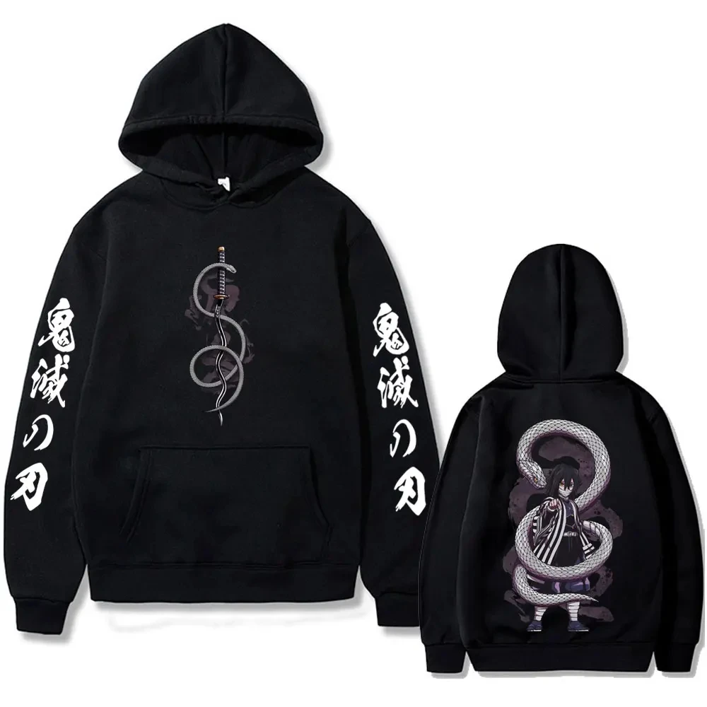 Anime Demon Slayer Serpent Hashira Iguro Obanai Hoodie für Herren und Damen 2026 Neuheiten Herbstkollektion