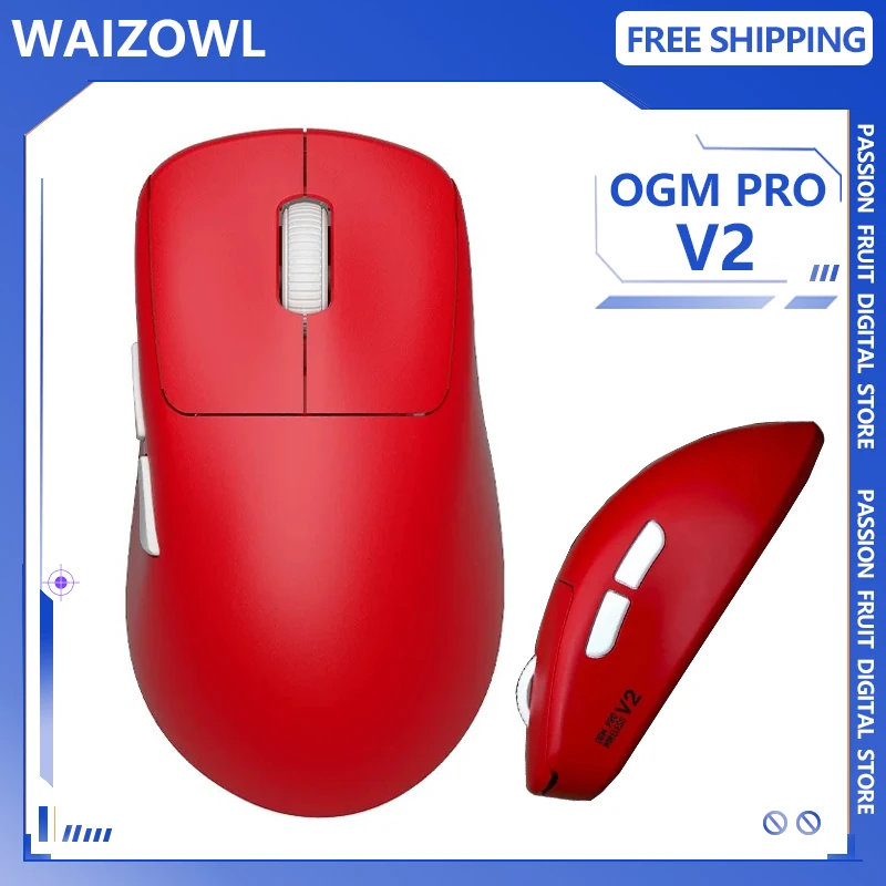 

WAIZOWL Ogm Pro V2 Wireless Mouse 3Mode 8K PAW3950 30000dpi Lightweight Customized E-sports Gamer Laptop PC Accessories Gift