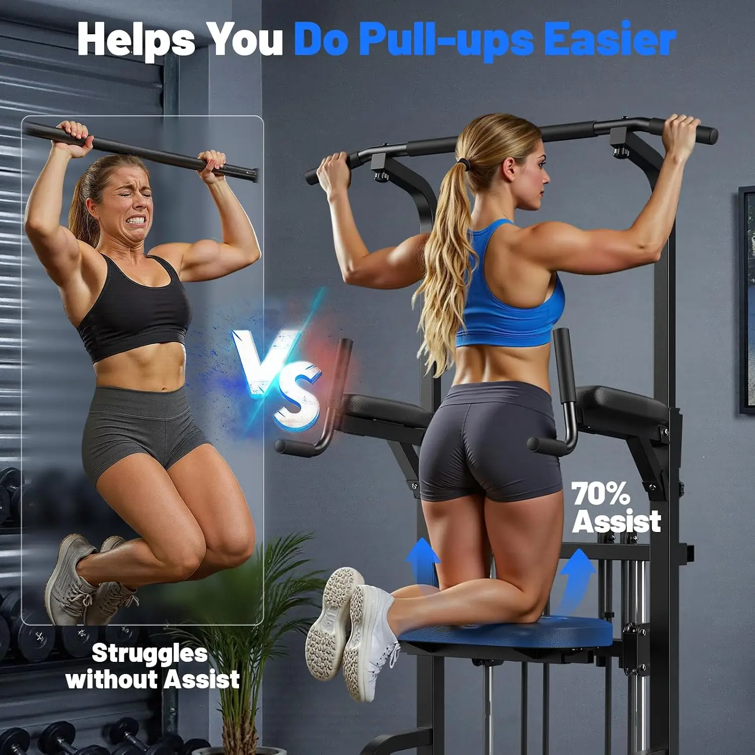 Free Standing Pull Up Bar, Power Tower for Home Gym Training, Customized