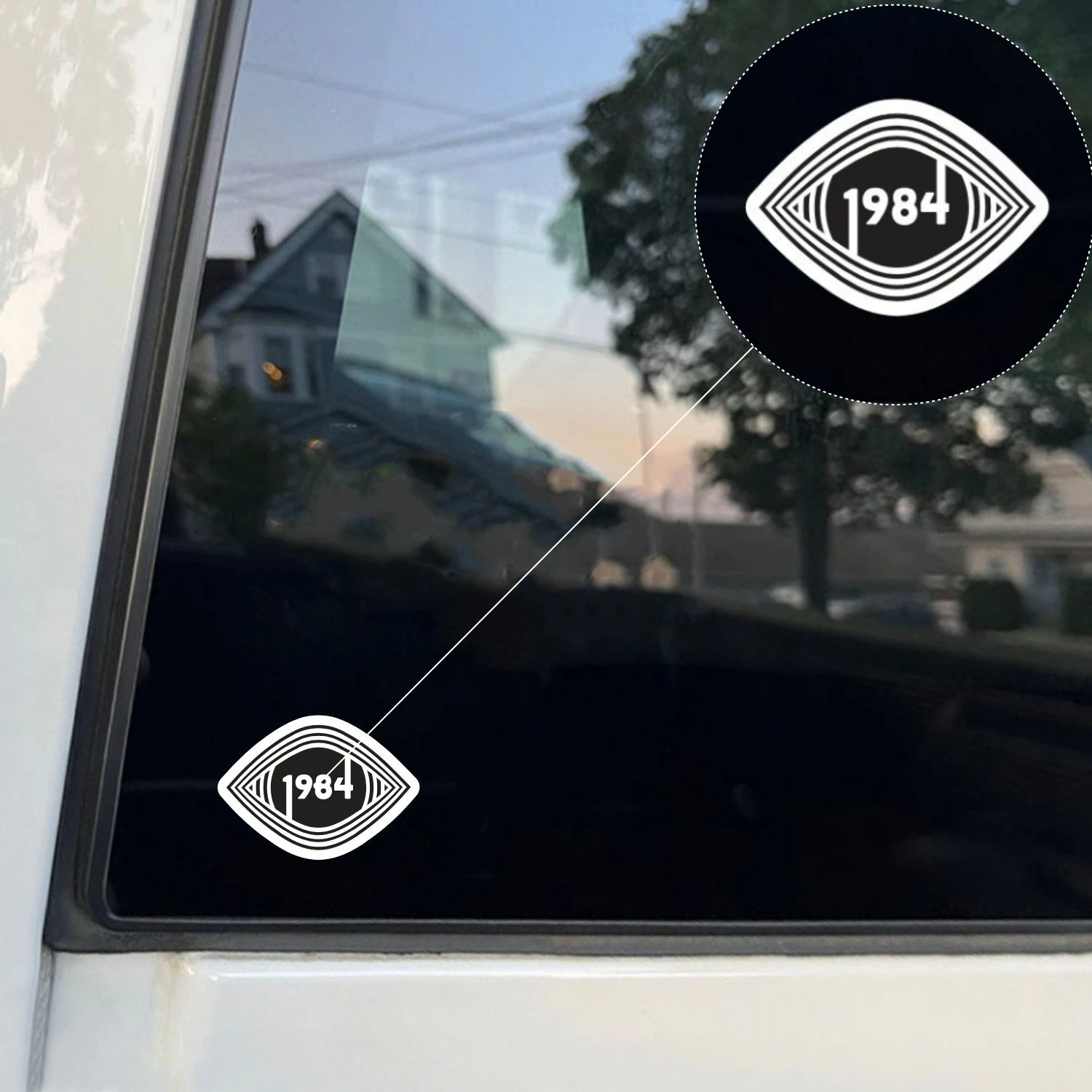 Eye See You 1984 Sticker Retro Vintage Vinyl Decal Matte Scratch Resistant for Laptop Motorcycle Helmet Guitar Tool Box