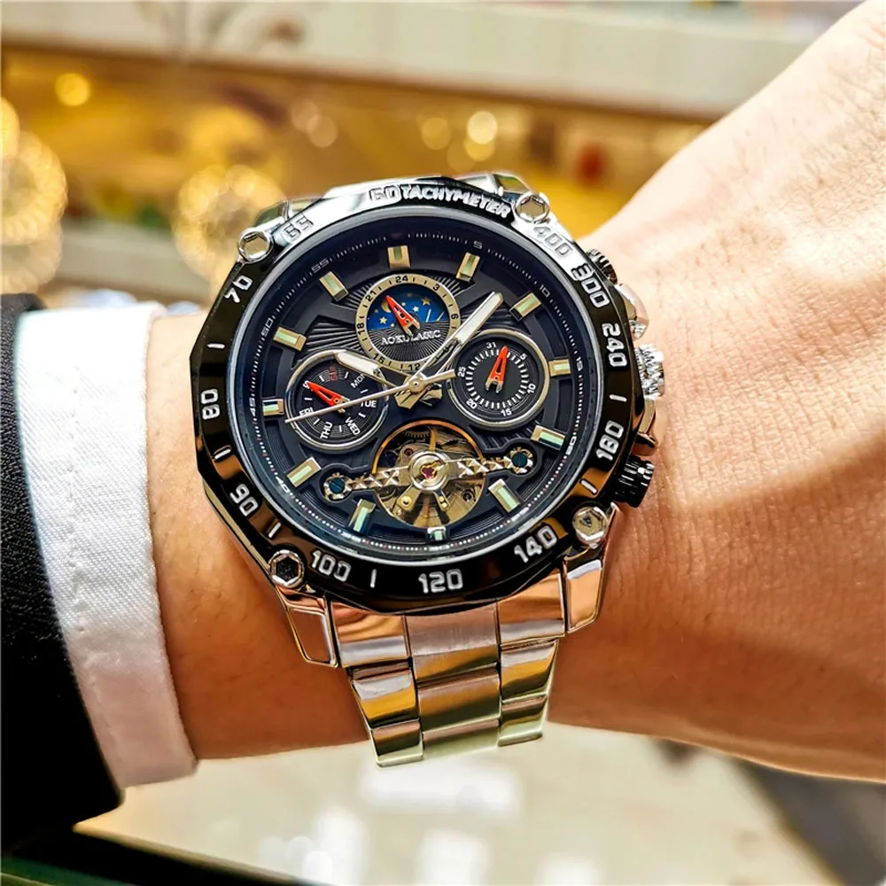 

Reloj Hombre Business Watch Men Luxury Fashion Brand Relogio Masculino Calendar Week Waterproof Multifunctional Clock