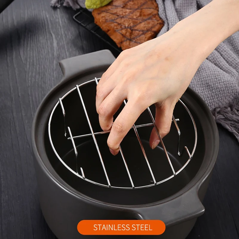 Air Fryer Accessories Stainless Steel Cooking Steaming Racks For Steaming Vegetables And Rice Racks For Kitchen Tools
