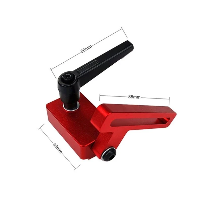 1 buah Woodworking Slot T Stopper Miter Aloi Miter Track blok penghenti gergaji meja geser braket Chute Limiter Gauge konektor pagar