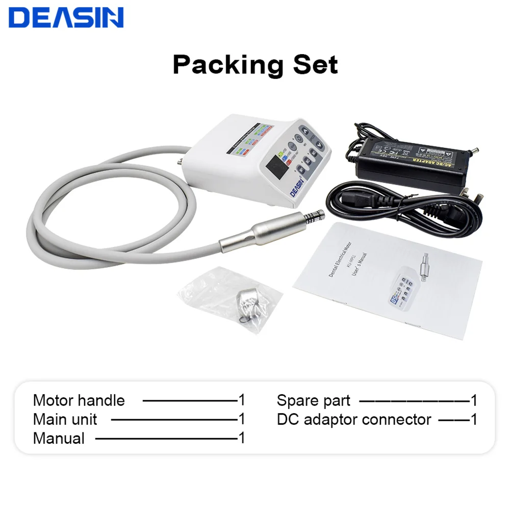 DEASIN Electric Micro Motor Dental Brushless Micromotor High Speed Contra Angle Turbine Dental Handpiece Dental Equipment