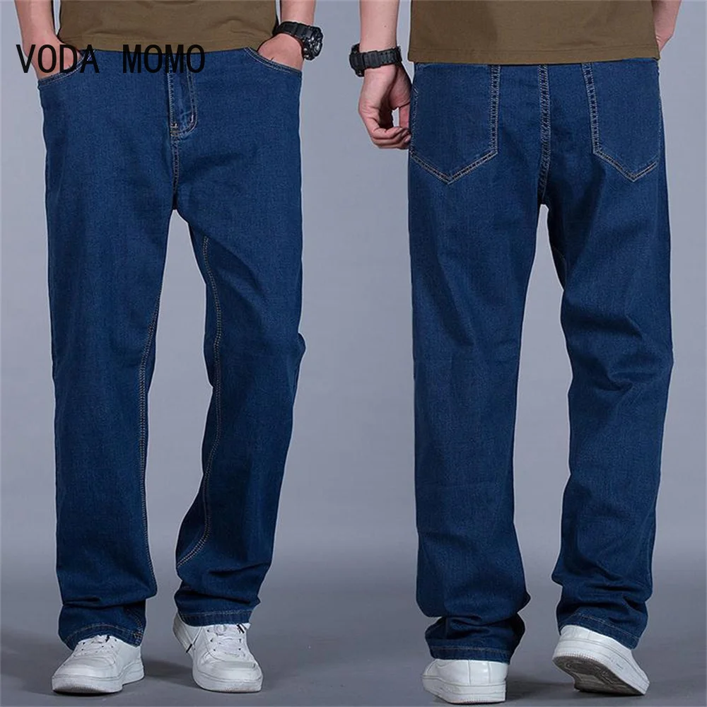 

Fashion 29-46 Jeans Men Fat Loose Trousers Casual Cargo Pants Jeans Men Blue Baggy Jeans Comfortable Work Daily Jeans pants