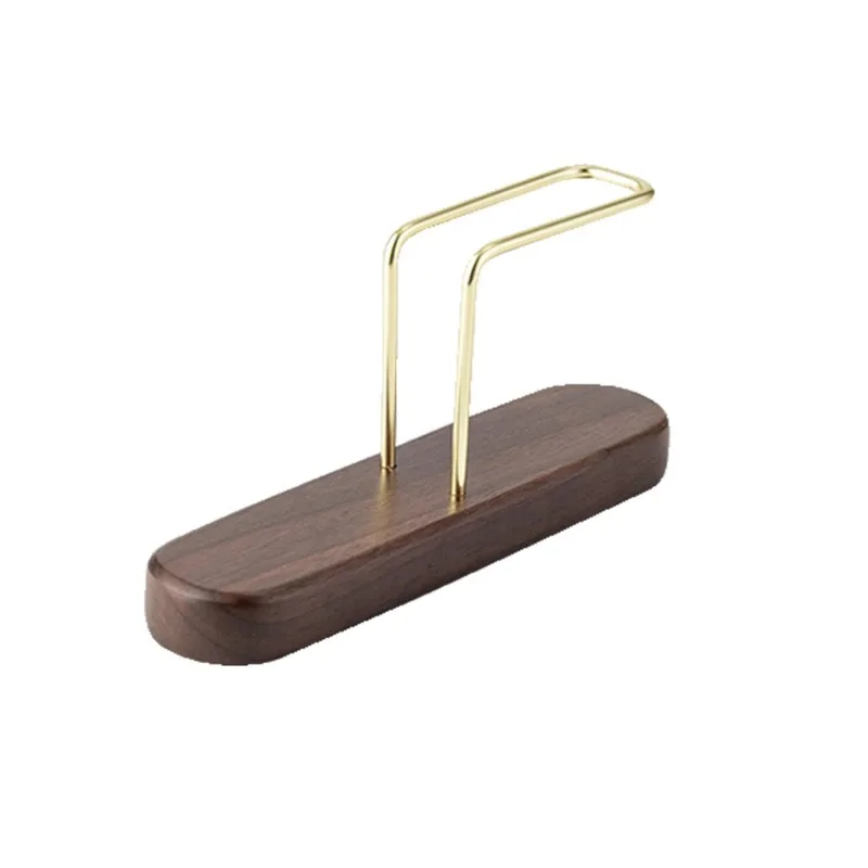 

1PC solid wood coffee filter paper holder, vertical wooden dustproof bracket, household filter paper solid wood storage rack