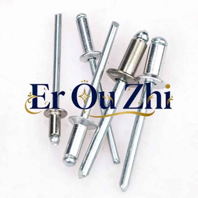 Double Rivet Flat Head Aluminum Latin Round Head Countersunk Head 304 Stainless Steel Pull Nail Screw Decorative Nail Willow