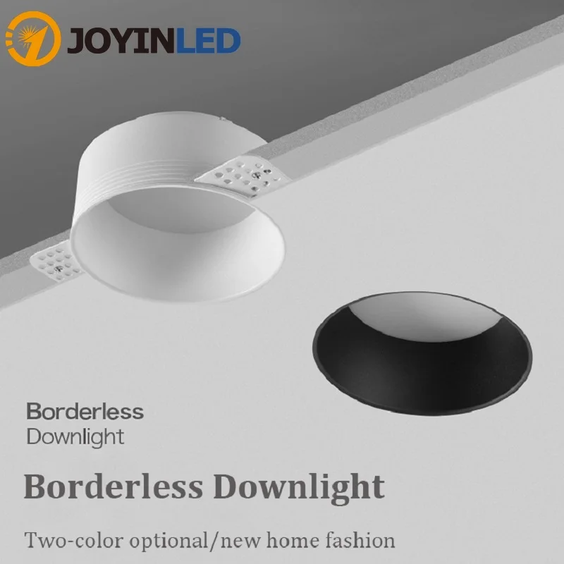 

Borderless Led Downlight Embedded Minimalist Living Room Bedroom Led Lighting Anti-glare Ceiling Lamp COB Ultra-thin Spotlights