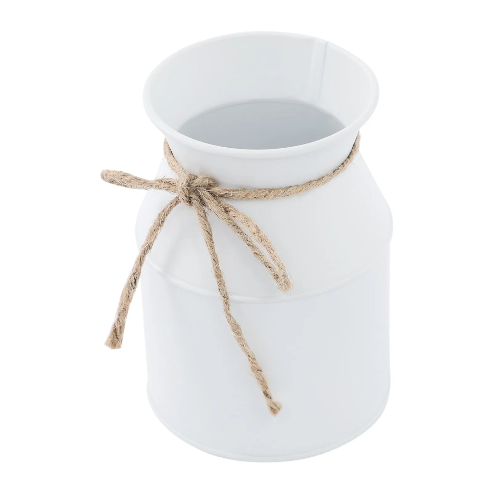 12 قطعة من المزهريات الزهرية، مزهرية زهور يمكن أن تشكل الحليب، مزهرية زهور مع قوس حبل القنب لتزيين الطاولة في حفلات الزفاف والاحتفالات #4