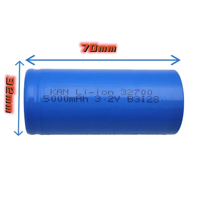 32700 3.2V 100% original LiFePO4 battery 5000mAh 35A, continuous discharge, maximum 55A/suitable for high-power flashlights