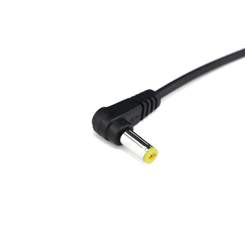 DC 5.5 x 2.1mm & 5.5 x 2.5mm Male 90 Degree Right Angle Connector Power DIY Cable Charging Line Monitoring Power Extension Wire