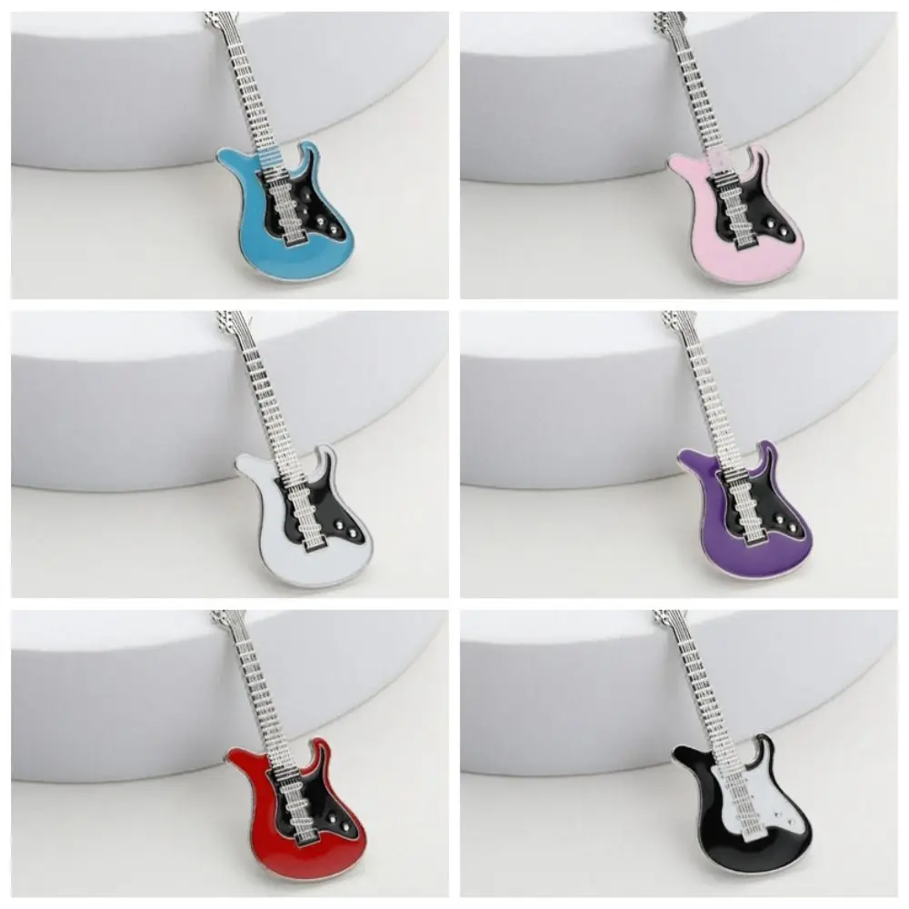 Trendy Zinc Alloy Guitar Keychain Musical Elements Bass Car Key Ring Portable Bag Pendant Business Gifts