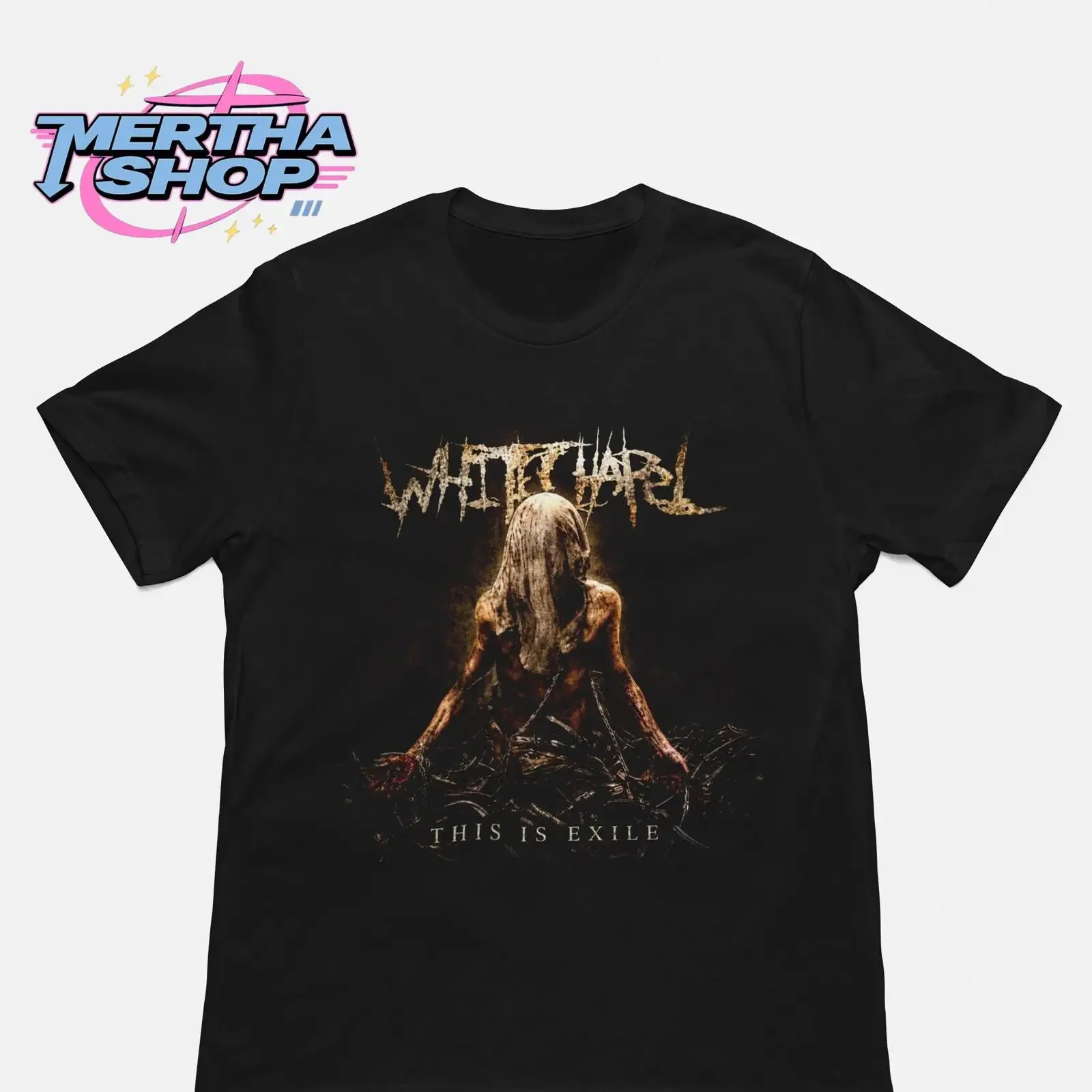 Whitechapel T-Shirt „This Is Exile“ Album Heavy Deathcore Konzert-Top Merch Vintage Apparel Vintage Washed Unisex Stretched