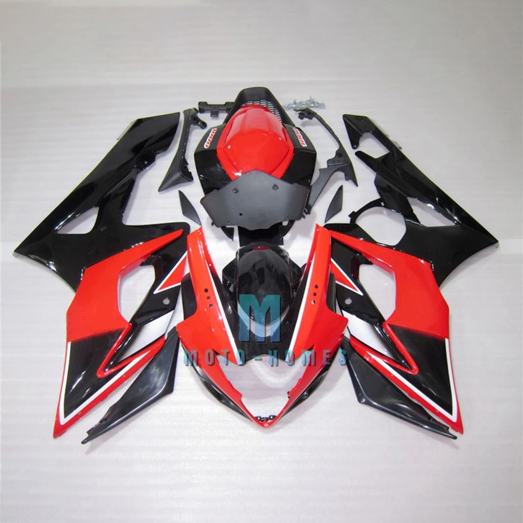 Platic Bodywork for GSXR1000 2005 2006 Fairings K5 K6 GSXR 1000 05 06 Injection ABS Fairing Kit Body Rebuild Bike Red Black