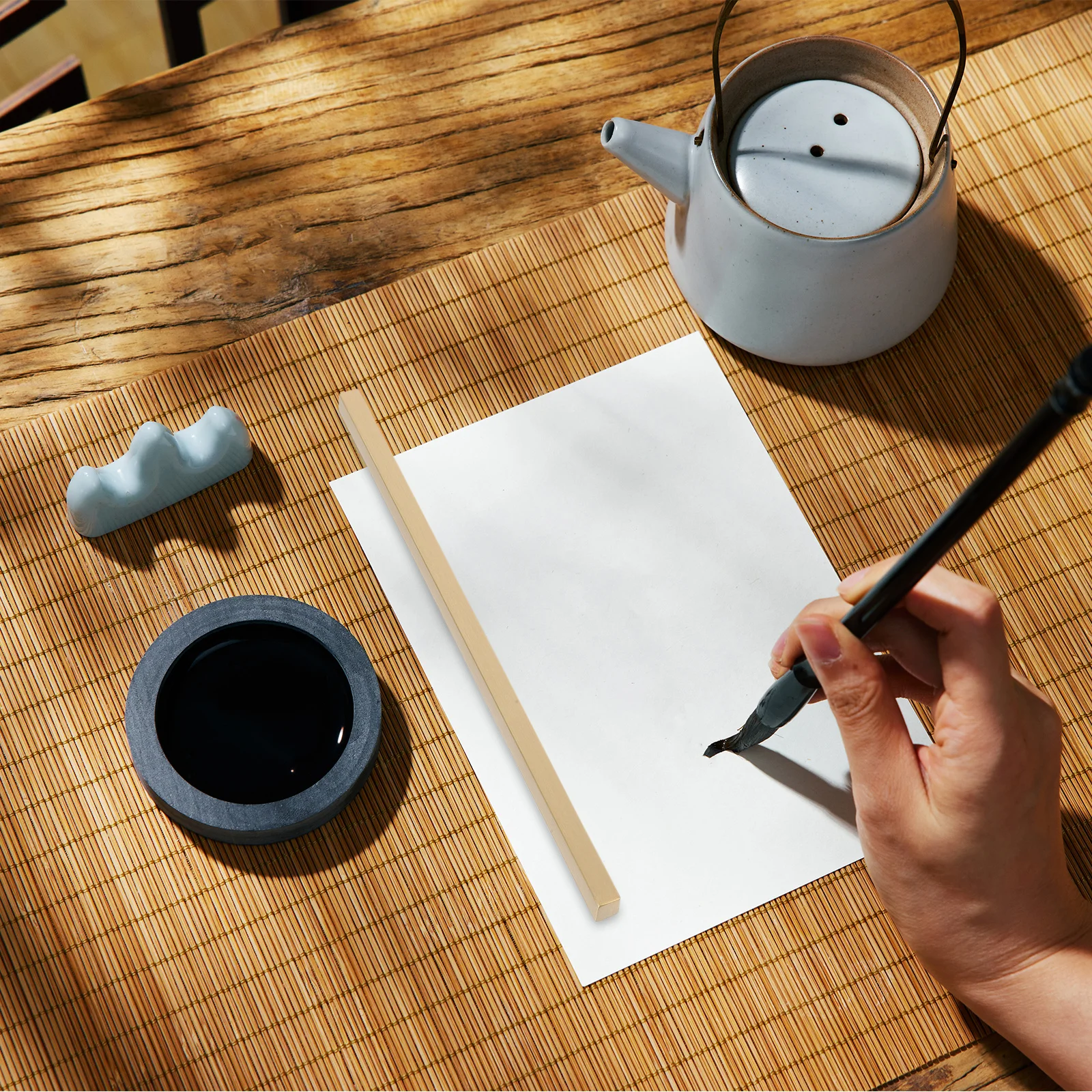 

Long Vintage Thickened Copper Paperweight Heavy Duty for Calligraphy Desktop Office Use Decorative Paper Weights for Painting