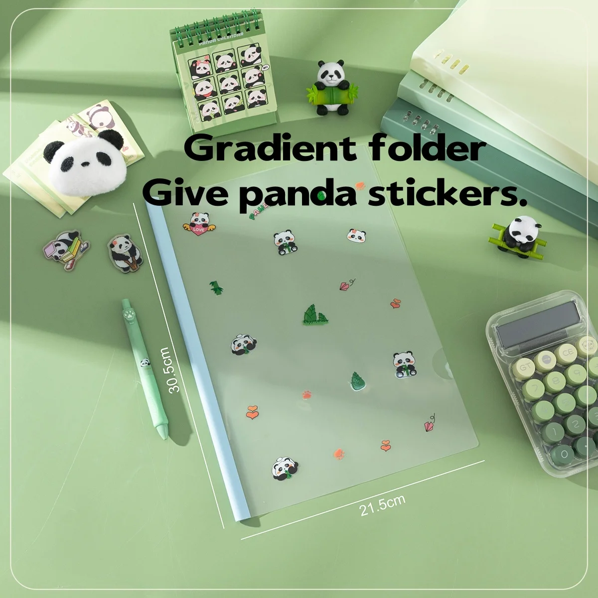 Gradient Transparent Pull Rod A4 File Folder Water Drop Folder Test Paper Storage Pull Rod Folder