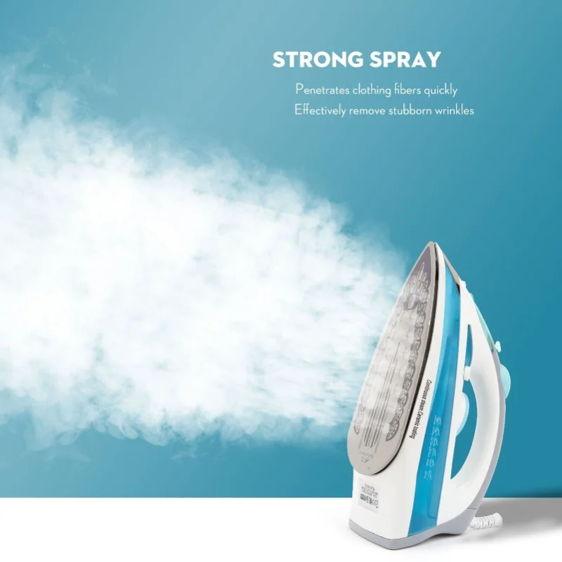 2400W Handheld Steam Iron Temperature Adjustable Wet Dry Home Electric Iron With Water Tank 220V UK Plug