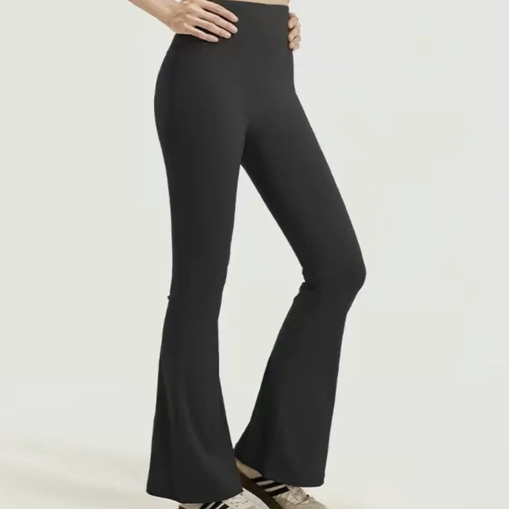 High waist flared pants, high elastic belly and hip pants, suitable for yoga sports, running and fitness wear