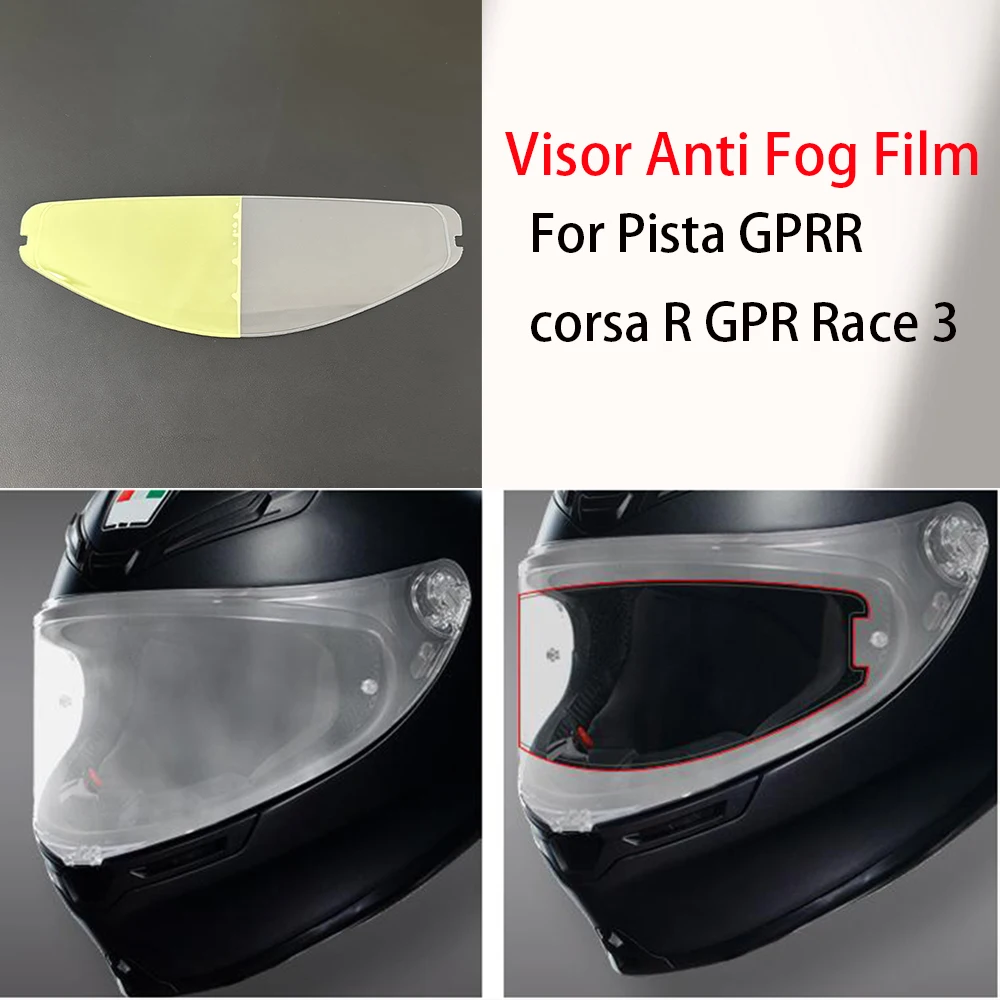 Motorcycle Helmet Visor Anti Fog Film For AGV Pista GPRR corsa R GPR Race 3 Helmet Accessories Antifog Lens Film